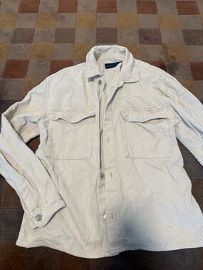 Men's Abercrombie Corduroy Workshirt Jacket - Cream
